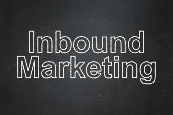 Marketing concept: Inbound Marketing on chalkboard background — Stock Photo, Image