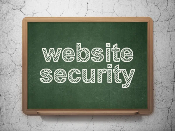 Concetto di Web design: sicurezza del sito Web su sfondo lavagna — Foto Stock