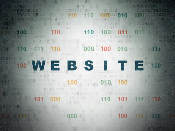 Concepto de desarrollo web: Página web sobre el fondo del documento de datos digitales — Foto de Stock