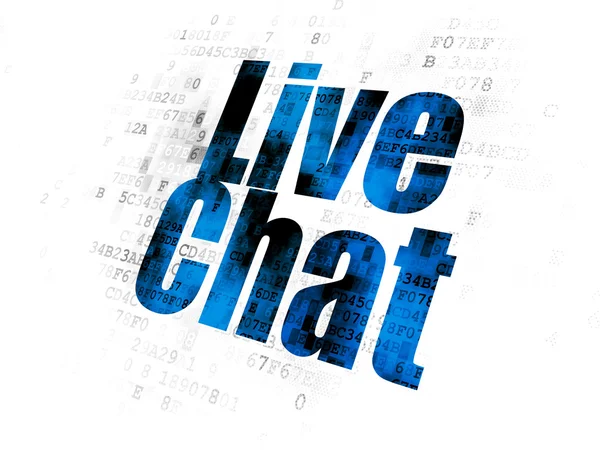 Concetto di sviluppo Web: Live Chat su sfondo digitale — Foto Stock