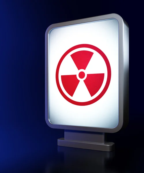 Science concept: Radiation on billboard background — Stock Photo, Image