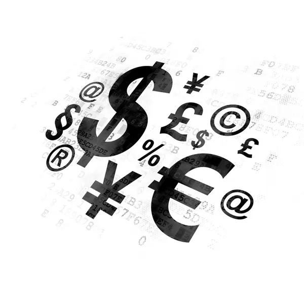 Business concept: Simbolo Finanza su sfondo digitale — Foto Stock