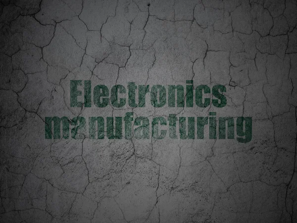 Concetto industriale: Elettronica Produzione su sfondo grunge wall — Foto Stock