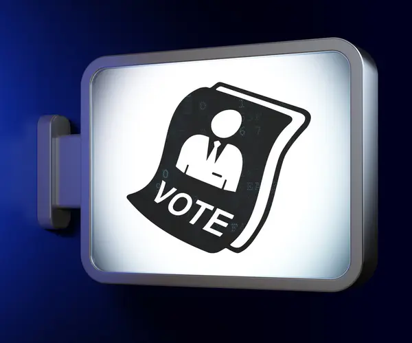 Politics concept: Ballot on billboard background — Stock Photo, Image