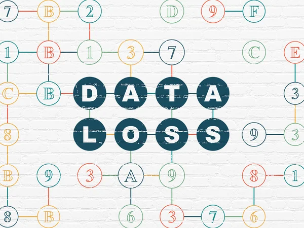 Concepto de información: pérdida de datos en el fondo de la pared —  Fotos de Stock