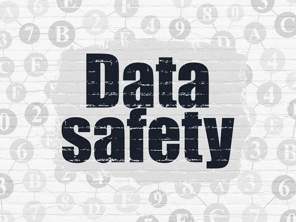 Informationskonzept: Datensicherheit auf Wandhintergrund — Stockfoto