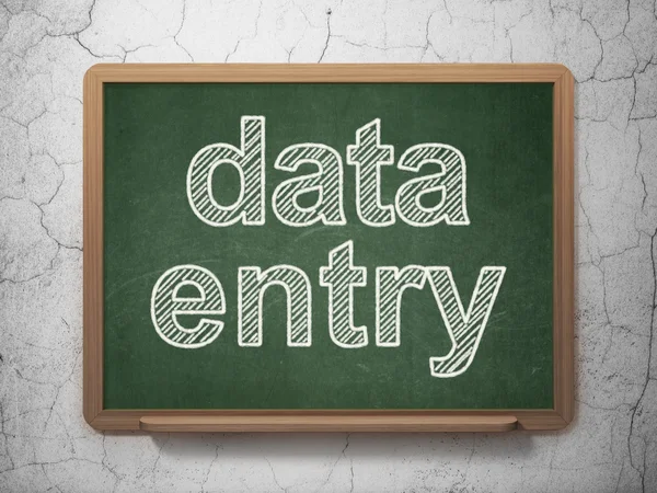 Information concept: Data Entry on chalkboard background — Stock Photo, Image