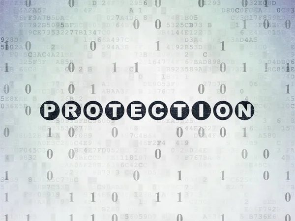 Concetto di privacy: protezione su sfondo Digital Data Paper — Foto Stock