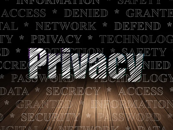 Concepto de protección: Privacidad en sala oscura grunge —  Fotos de Stock