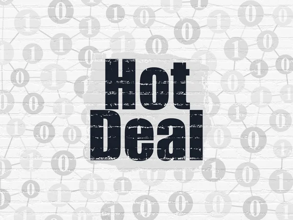 Business concept: Hot Deal on wall background — Stock Photo, Image