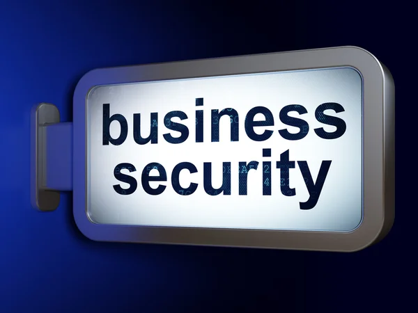 Концепція захисту: Бізнес-безпека на фоні білборду — стокове фото