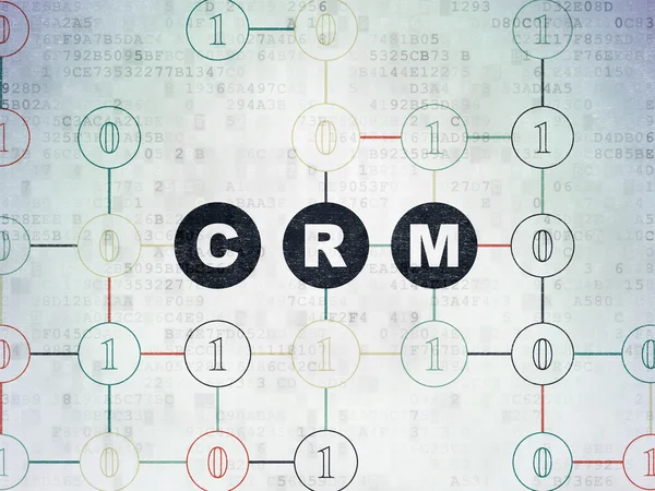 Business concept: CRM on Digital Data Paper background — Stock Photo, Image