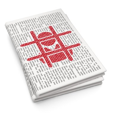 Law concept: Criminal on Newspaper background