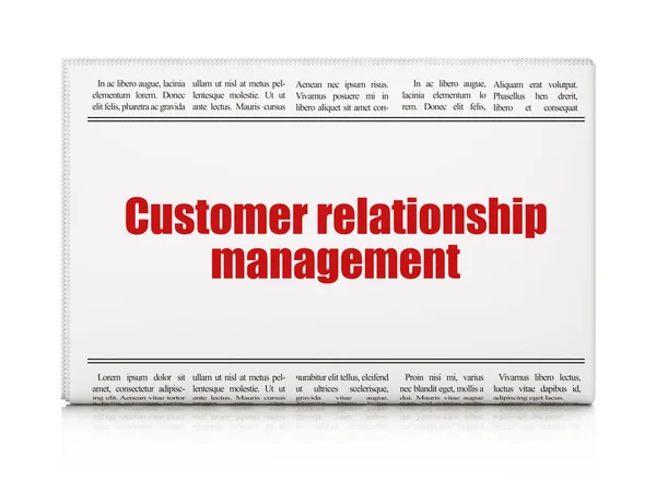 Concept marketing : titre du journal Customer Relationship Management — Photo