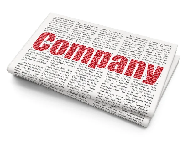 Concepto de negocio: Empresa sobre fondo periodístico — Foto de Stock