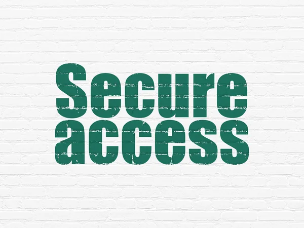Концепция конфиденциальности: Безопасный доступ на фоне стен — стоковое фото