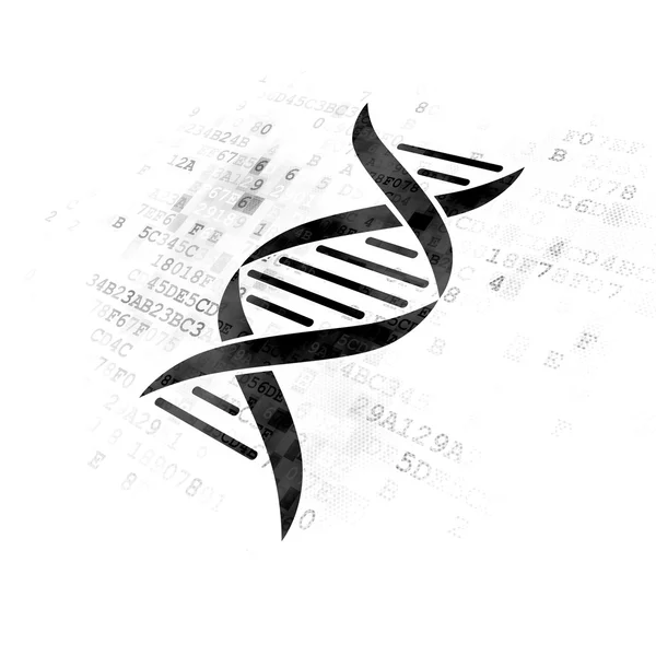 Science-concept: Dna op digitale achtergrond — Stockfoto