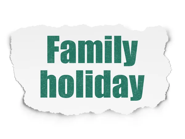 Vacation concept: Family Holiday on Torn Paper background — Stock Photo, Image