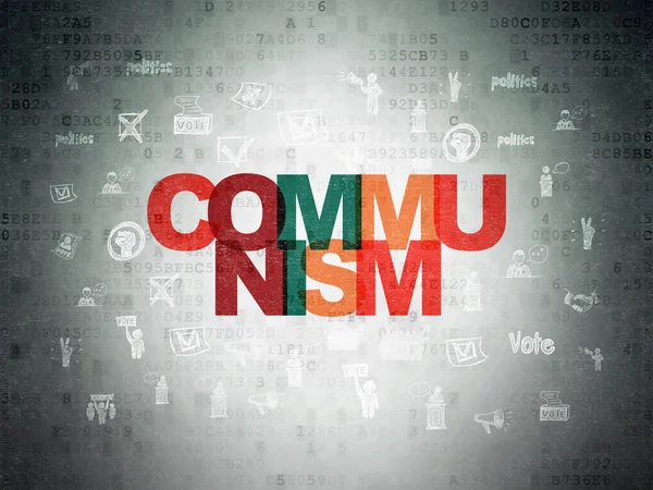 Concetto politico: il comunismo sullo sfondo della carta digitale — Foto Stock