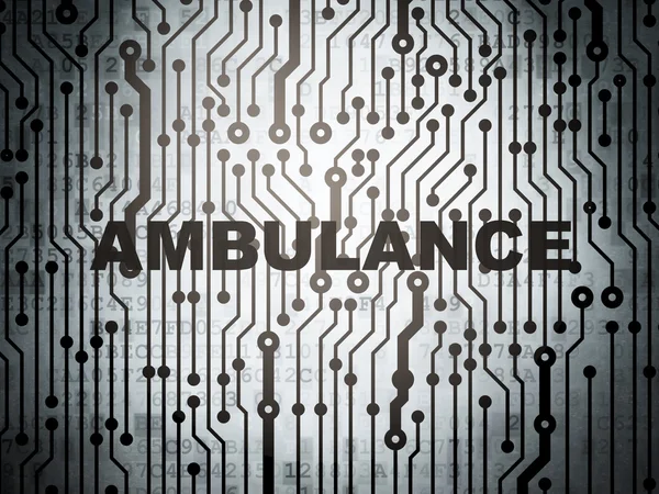 Healthcare concept: circuit board with Ambulance — Stock Photo, Image