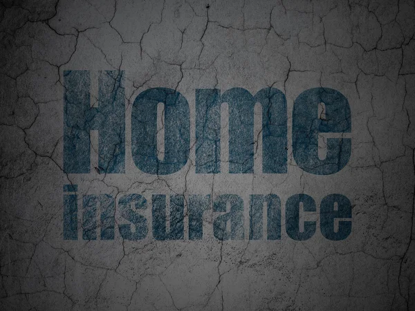 Insurance concept: Home Insurance on grunge wall background — Φωτογραφία Αρχείου