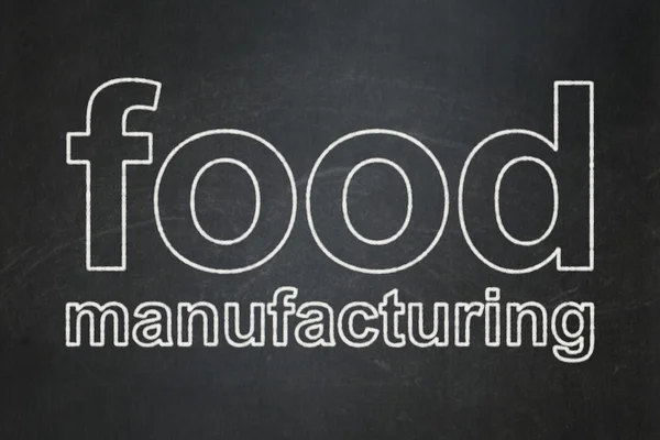 Conceito da indústria: Food Manufacturing on chalkboard background — Fotografia de Stock