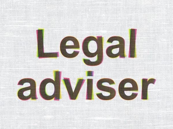 Law concept: juridisch adviseur op weefsel textuur achtergrond — Stockfoto