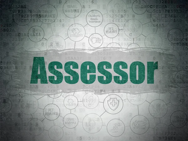 Försäkringskoncept: Assessor on Digital Data Paper bakgrund — Stockfoto