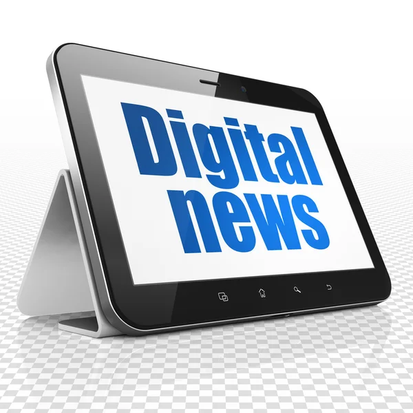 News concept: Tablet Computer with Digital News on display — 图库照片