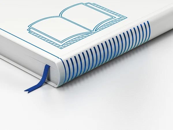 Science concept: closed book, Book on white background — 图库照片