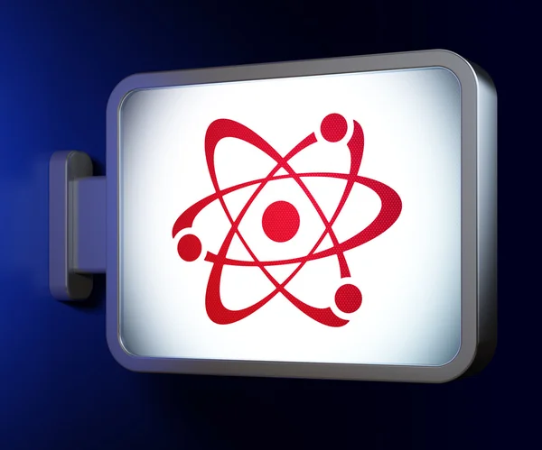 Science concept: Molecule on billboard background — Stockfoto