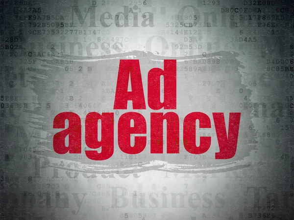 Marketing concept: Ad Agency on Digital Data Paper background — Stock Photo, Image