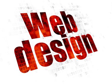 Web Tasarım: Web tasarım dijital arka plan üzerinde