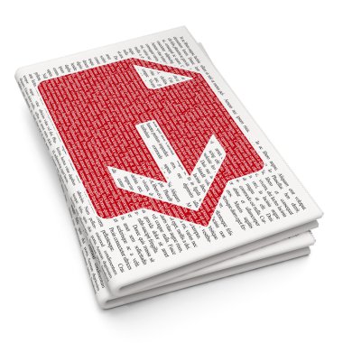 Web geliştirme konsepti: Gazete arka planında indirin