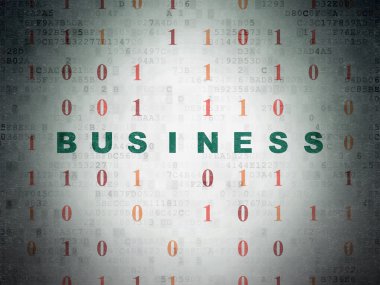 İş kavramı: dijital veri kağıt arka plan üzerinde iş