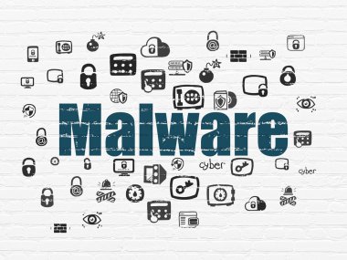 koruma kavramı: malware duvar zemin üzerine
