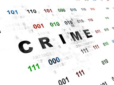 koruma kavramı: dijital arka plan üzerinde suç