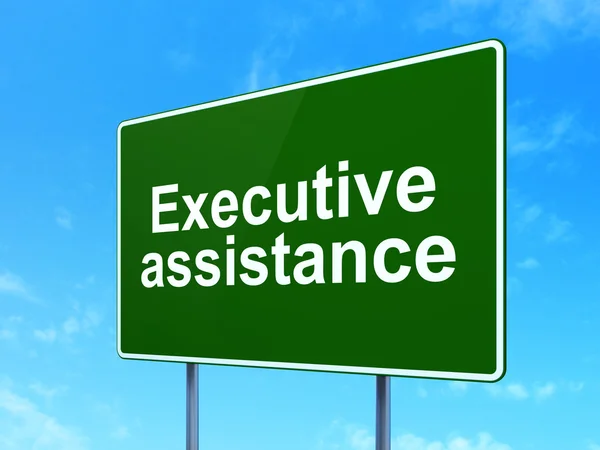 Finance concept: Executive Assistance on road sign background — Stock Photo, Image