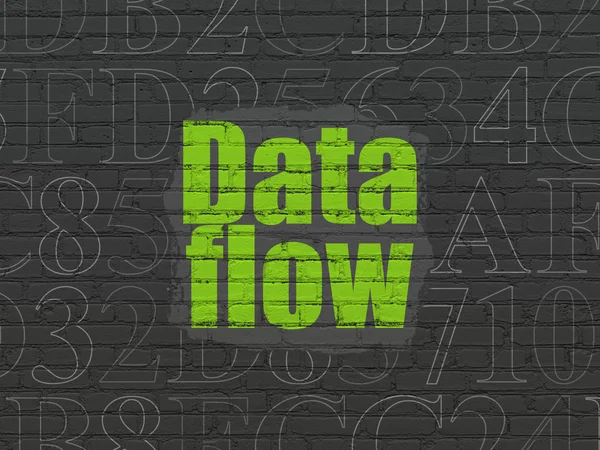 Data koncept: dataflöde på vägg bakgrund — Stockfoto