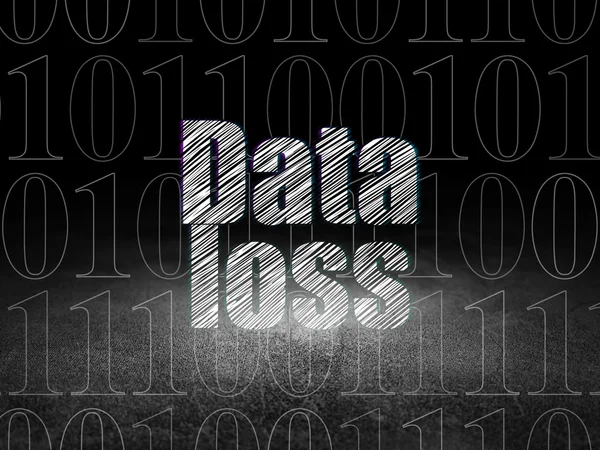 Data concept: Data Loss in grunge dark room — Stock Photo, Image