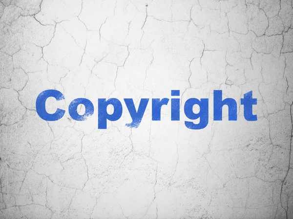 Law concept: Copyright on wall background — Stock Photo, Image