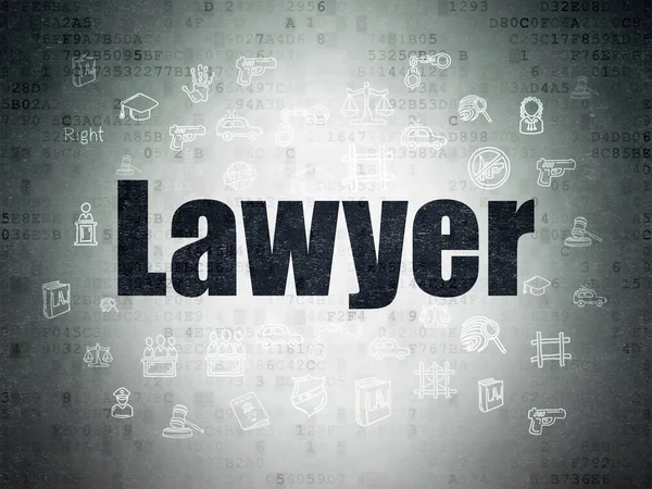 Law concept: Lawyer on Digital Data Paper background — Stock Photo, Image