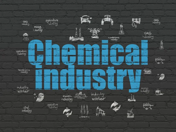 Endüstri kavramı: duvar arka planda kimya sanayî