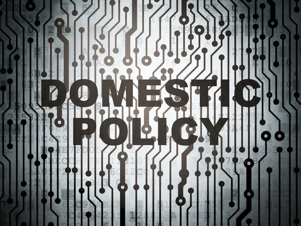 Politics concept: circuit board with Domestic Policy