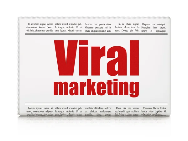 마케팅 개념: 바이러스 성 마케팅 신문 헤드 라인 — 스톡 사진