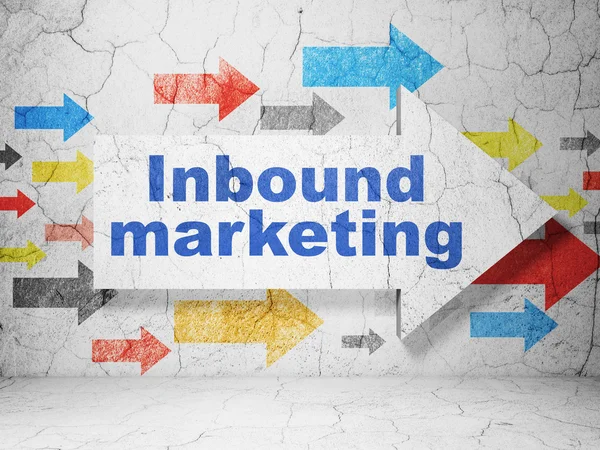 Marketing concept: arrow with Inbound Marketing on grunge wall background — Stock Photo, Image