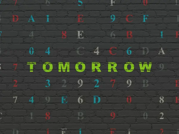 Tijd concept: morgen op muur achtergrond — Stockfoto