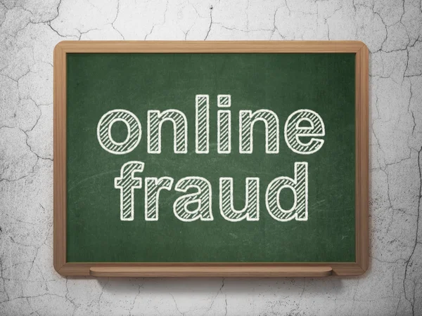 Privacy concept: online fraude op schoolbord achtergrond — Stockfoto