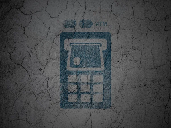 Geld concept: ATM-Machine op grunge muur achtergrond — Stockfoto