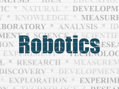 Bilim kavramı: Robotik duvar arka plan üzerinde